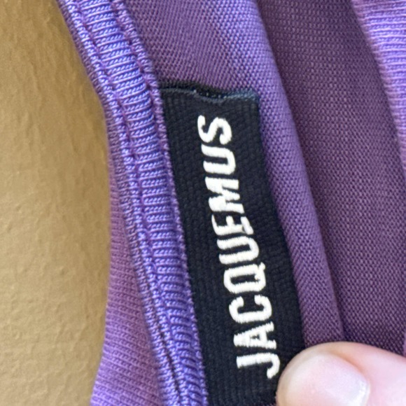 JACQUEMUS Le Double Cropped Layered T-Shirt - Purple xsmall - Picture 3 of 6